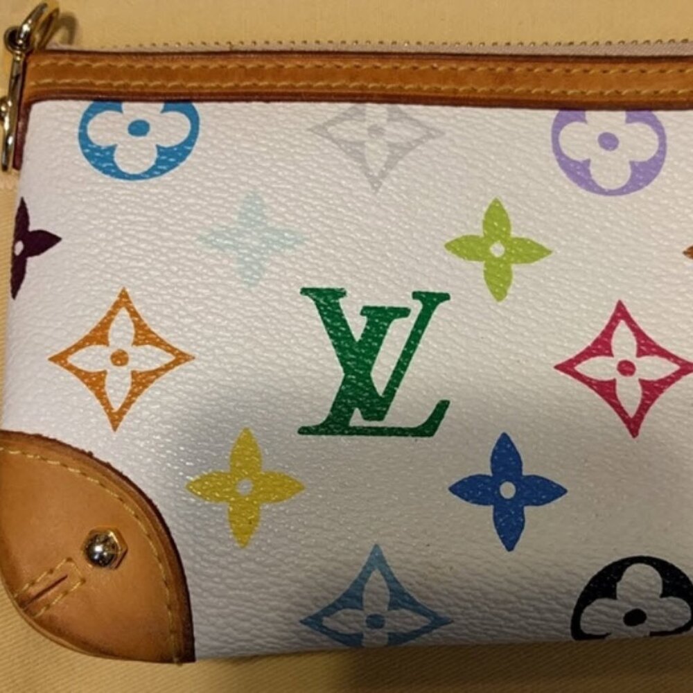 Louis Vuitton White Multicolor Pochette Milla MM Handbag - Picture 4 of 8